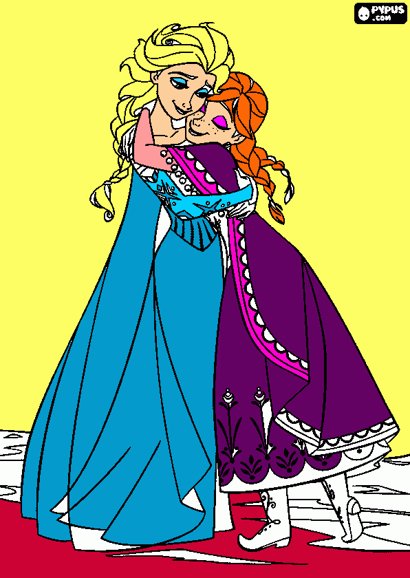 Anna E Elsa Se Para Imprimir Desenho Anna E Elsa Se