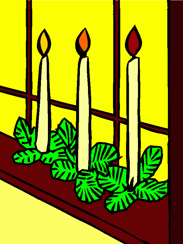 3 velas para colorir e imprimir