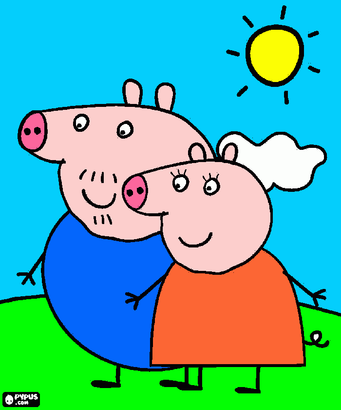 Desenho de Mamãe Pig para colorir