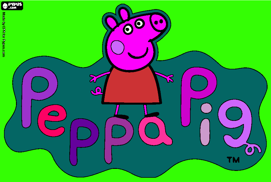 A Peppa Pig e sua Familia? para colorir e imprimir