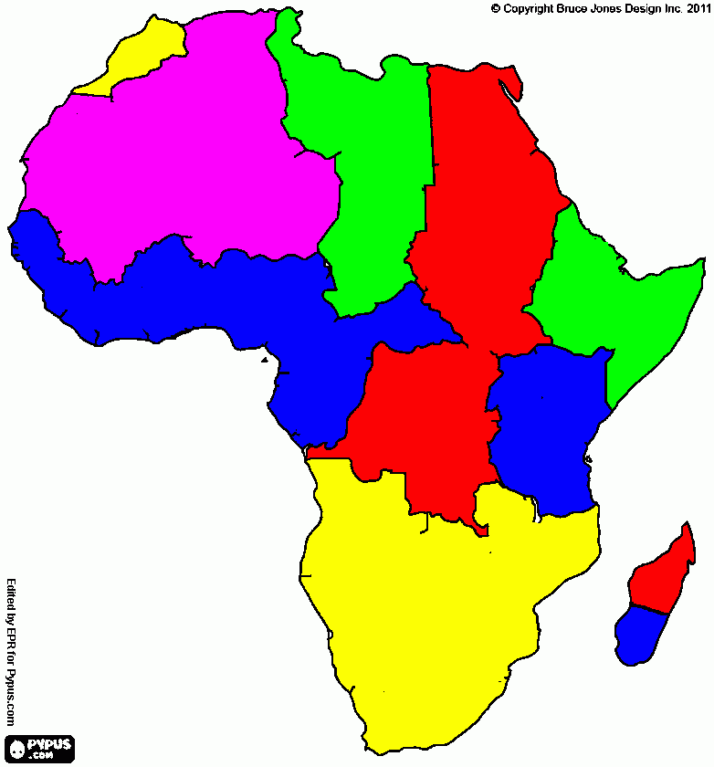 africa colonial para colorir e imprimir