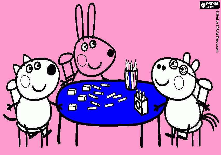 amigos da peppa para colorir e imprimir