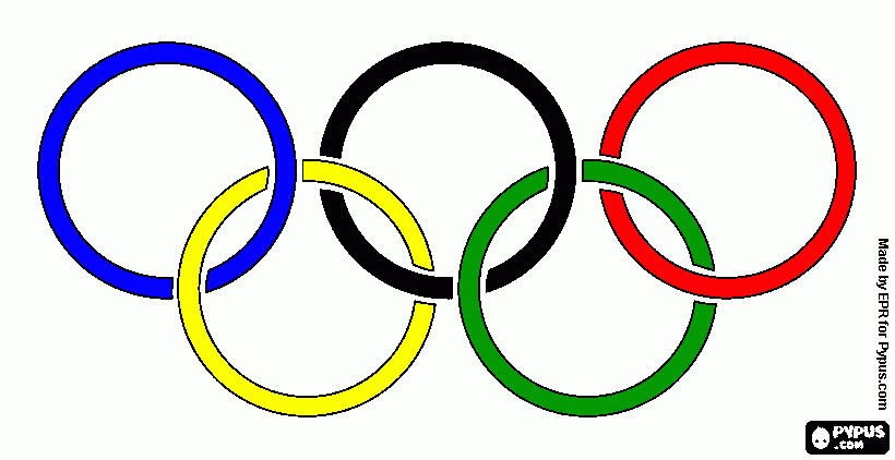 aneis do rio 2016 para colorir e imprimir