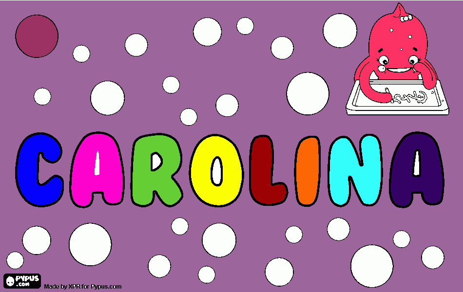 Anos da Carolina para colorir e imprimir