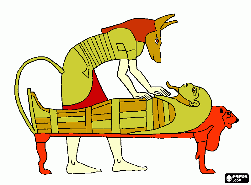 anubis deus funerario egpcio para colorir e imprimir