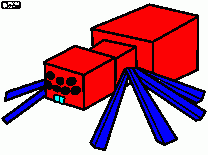 Aranha do Minecraft: Desenhos para Imprimir e Colorir! [Atividades
