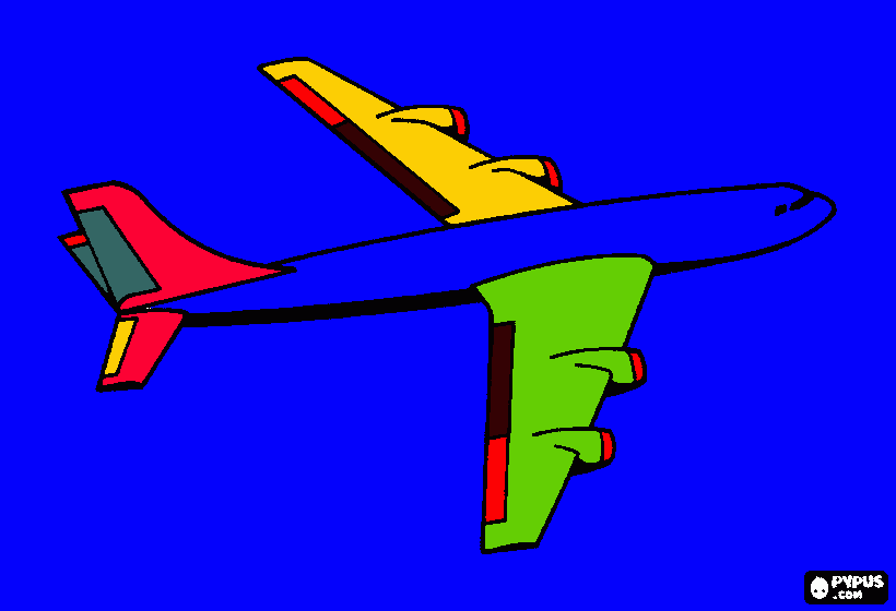 avião Lucas para colorir e imprimir