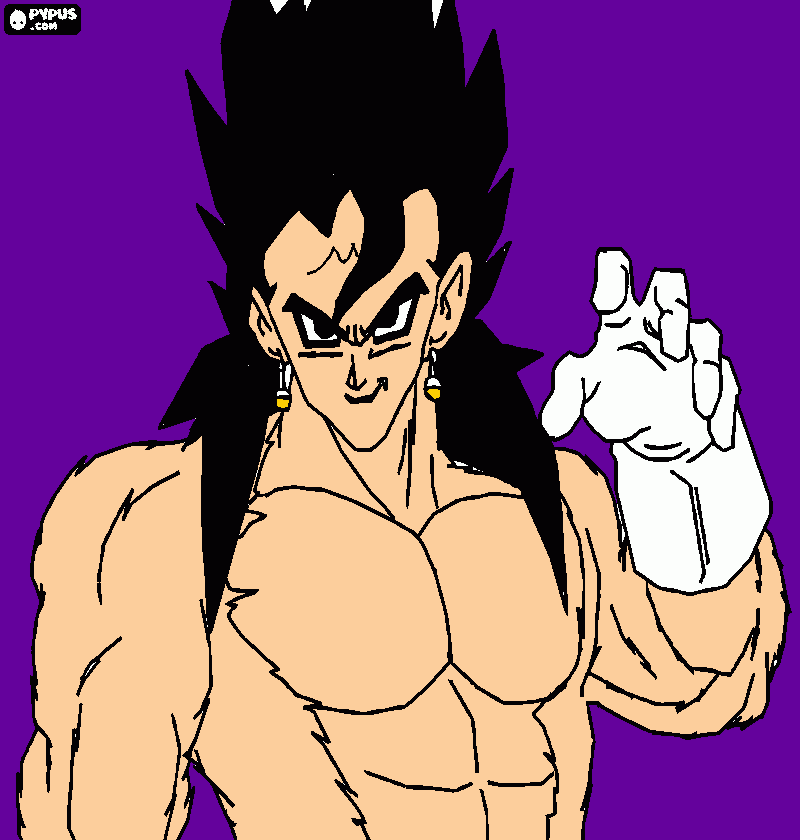 Azulho Majin  para colorir e imprimir