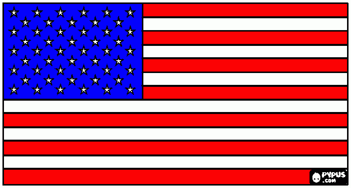 Bandeira do Estados Unidos para colorir e imprimir