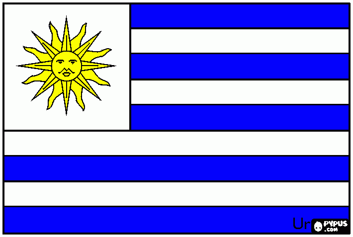 bandeira uruguay que meu filho desenhou origem da avo dele para colorir e imprimir