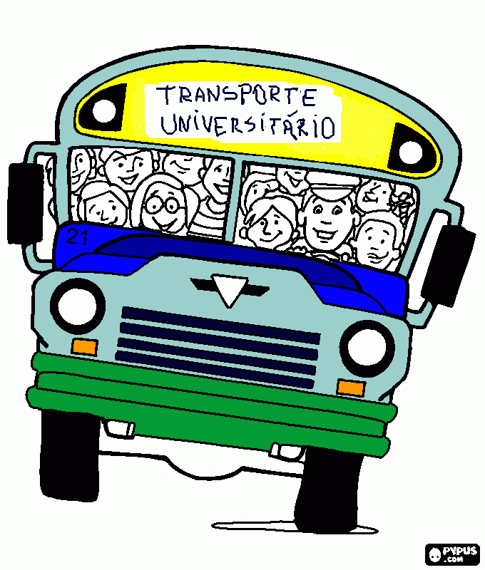 Bassani Transporte Universitário para colorir e imprimir