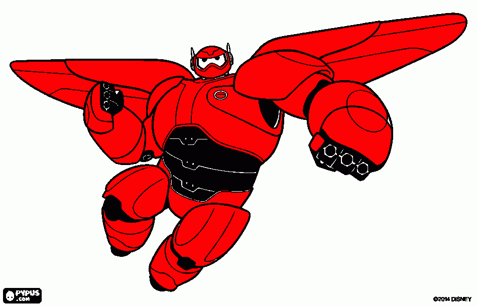 baymax de big hero para colorir e imprimir