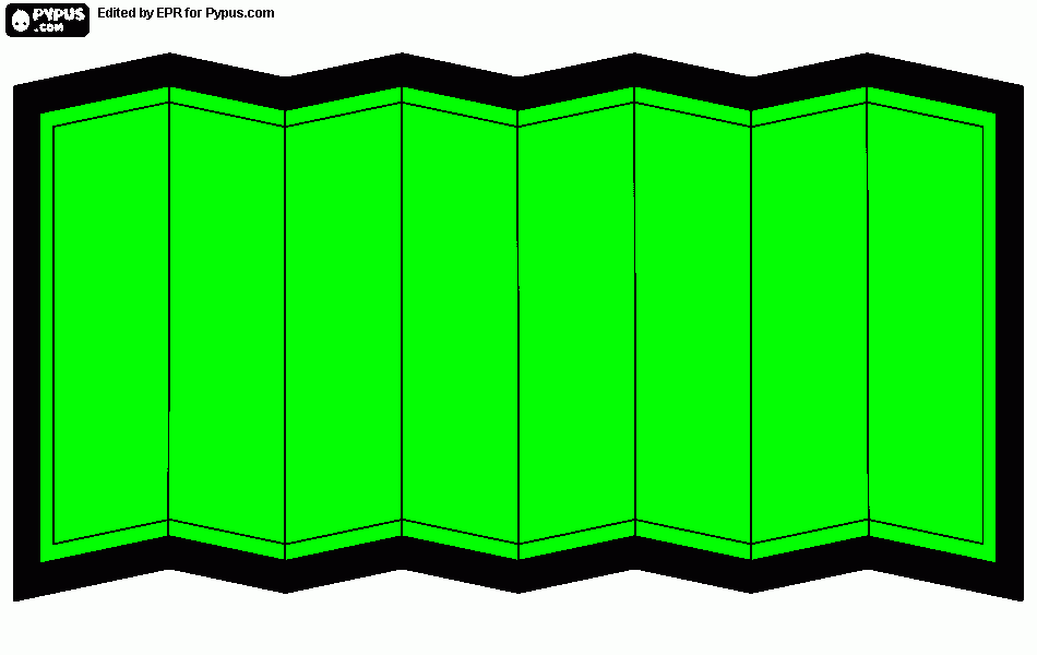 biombo negro para colorir e imprimir