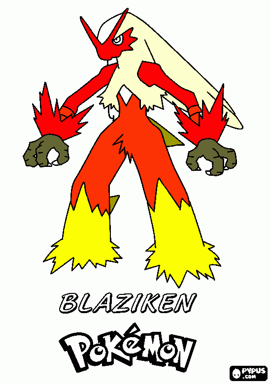 blaziker para colorir e imprimir