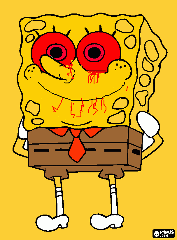 bob esponja exe para colorir e imprimir