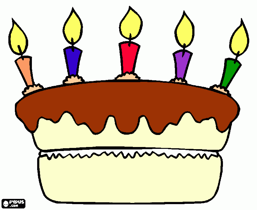 Desenho De Bolo De Aniversario Para Imprimir