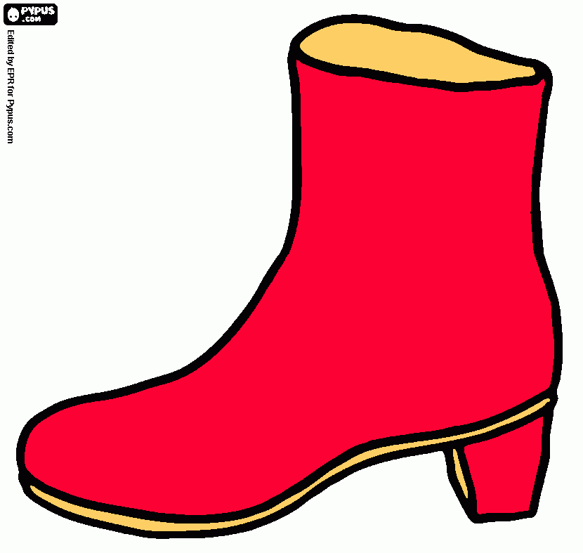 botas de graça para colorir e imprimir