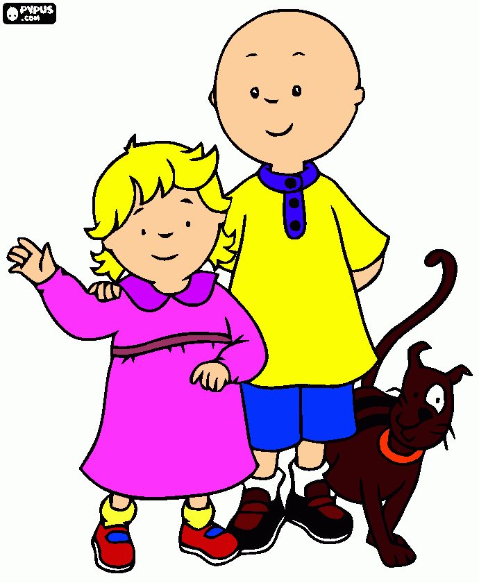 Caillou colorido em 19/11/2017 para colorir e imprimir