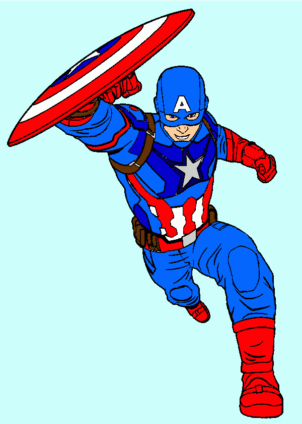 Capitão America (Steve Rogers) para colorir e imprimir