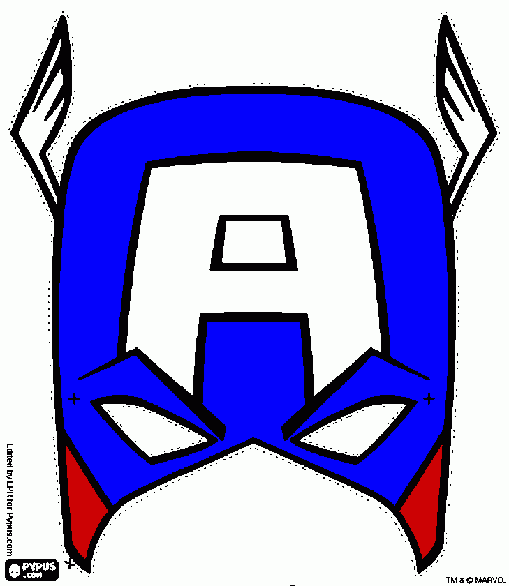 capitão  amerrica para colorir e imprimir