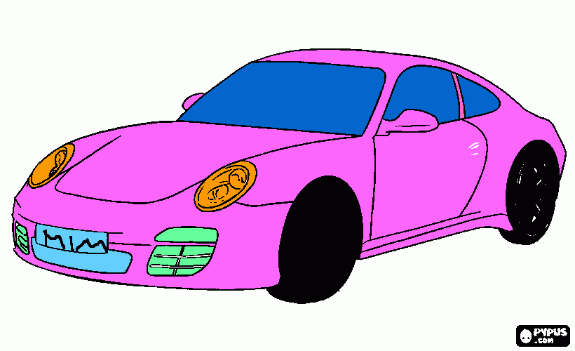 carro iasmim para colorir e imprimir