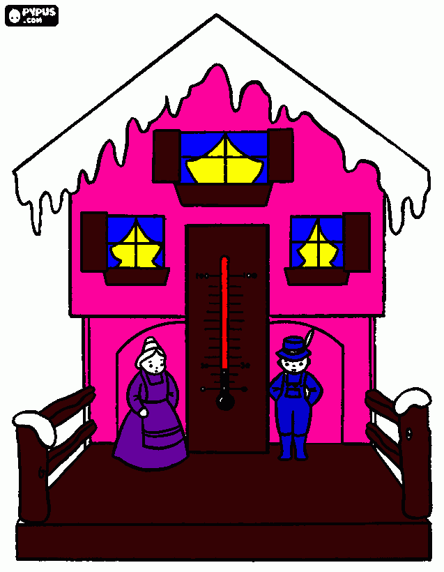 casa congelada para colorir e imprimir