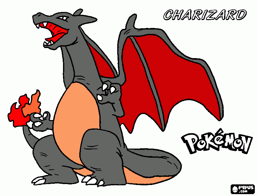 charizard shiny para colorir e imprimir