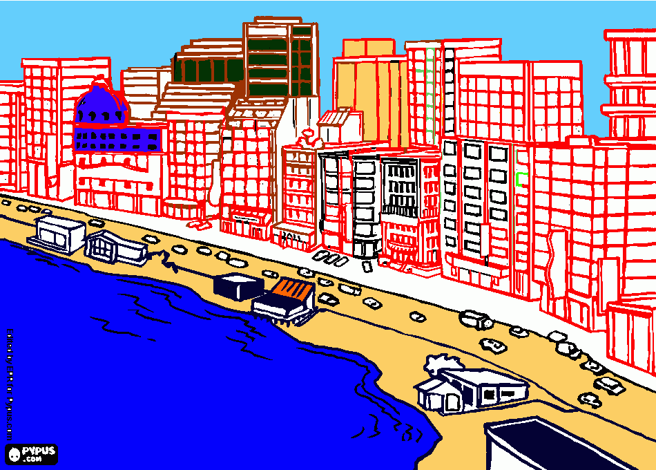 cidade para pintar   para colorir e imprimir