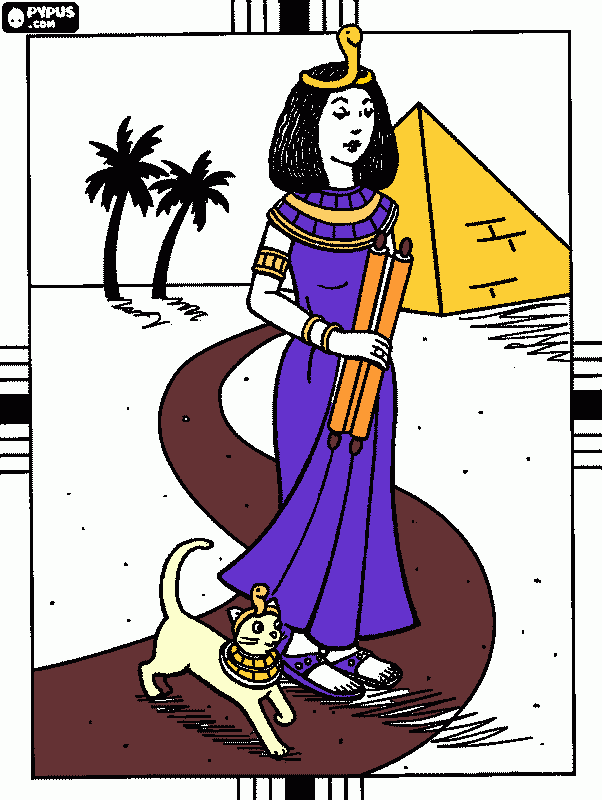 Cleopatra do egito  para colorir e imprimir