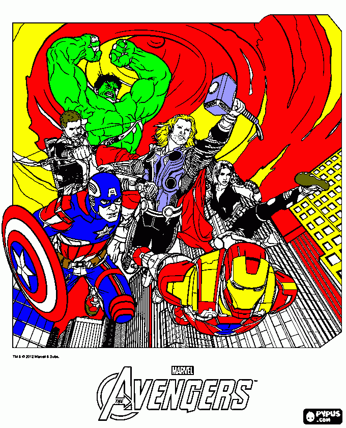 correia avengers para colorir e imprimir