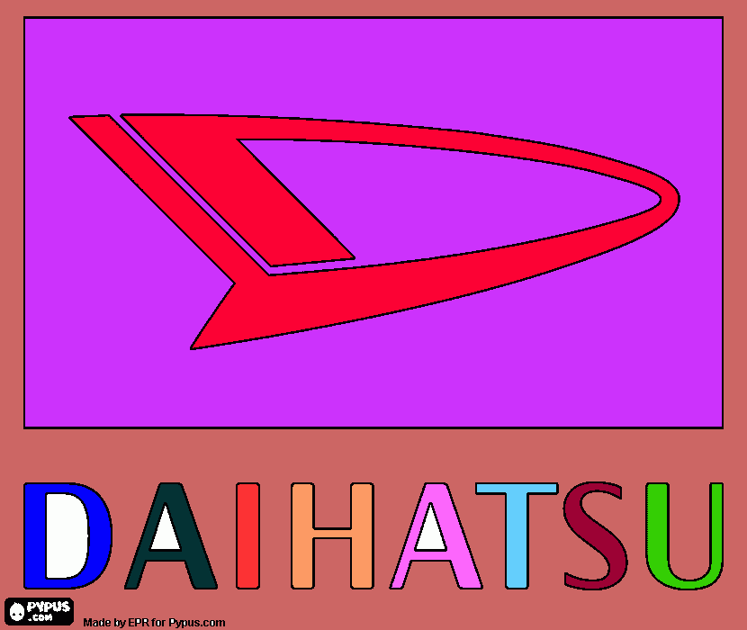 daihatsu para colorir e imprimir