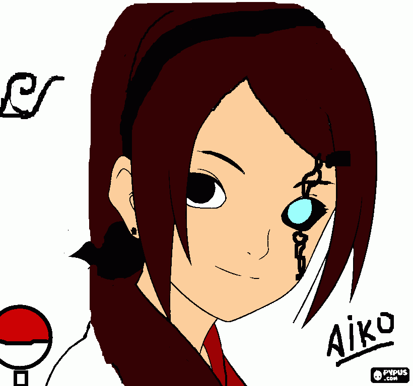 desenho da Aiko para colorir e imprimir