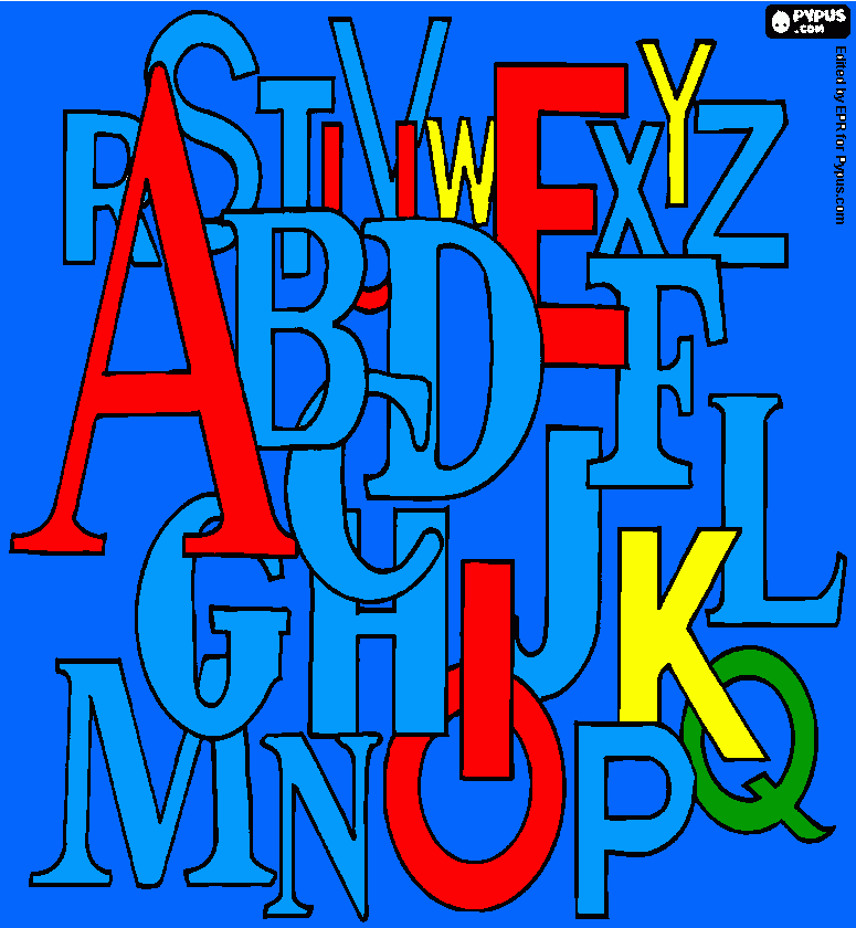 desenho da confusão das letras para colorir e imprimir