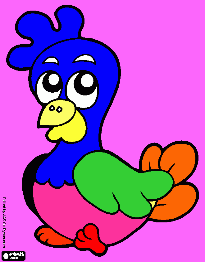 desenho da galinha da fazenda para colorir e imprimir