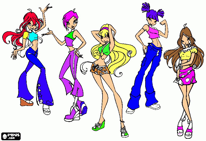 DESENHO DA MARINA das Winx para colorir e imprimir