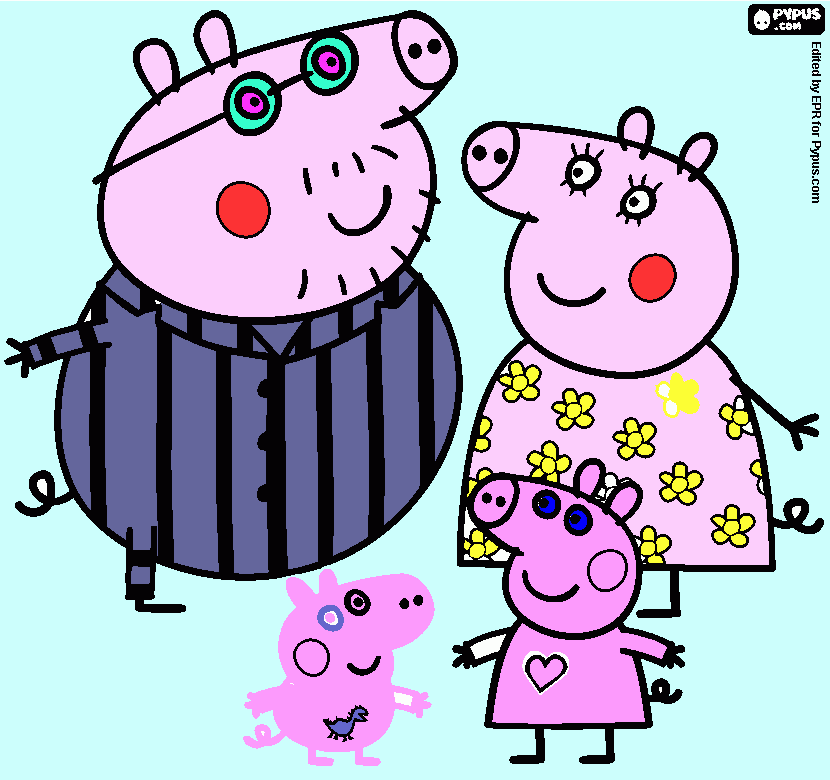 DESENHO DA PEPPA FEIO PRA KCT para colorir e imprimir