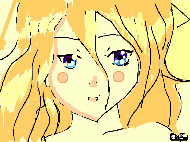 desenho de um rosto de menina no estilo anime para colorir e imprimir