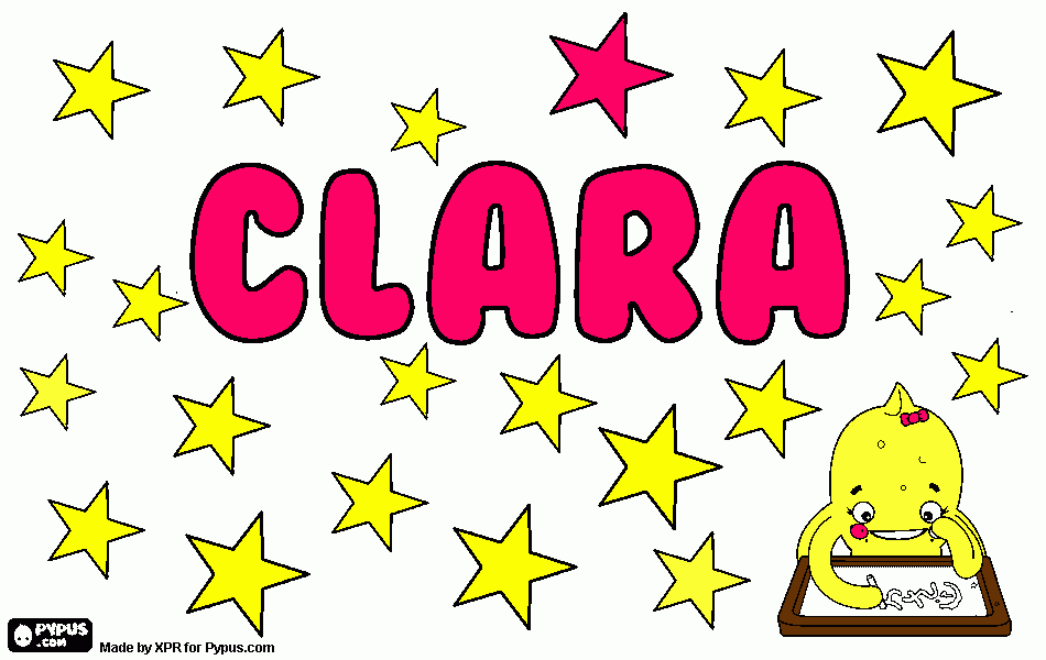 Desenho Do Nome Clara para colorir e imprimir