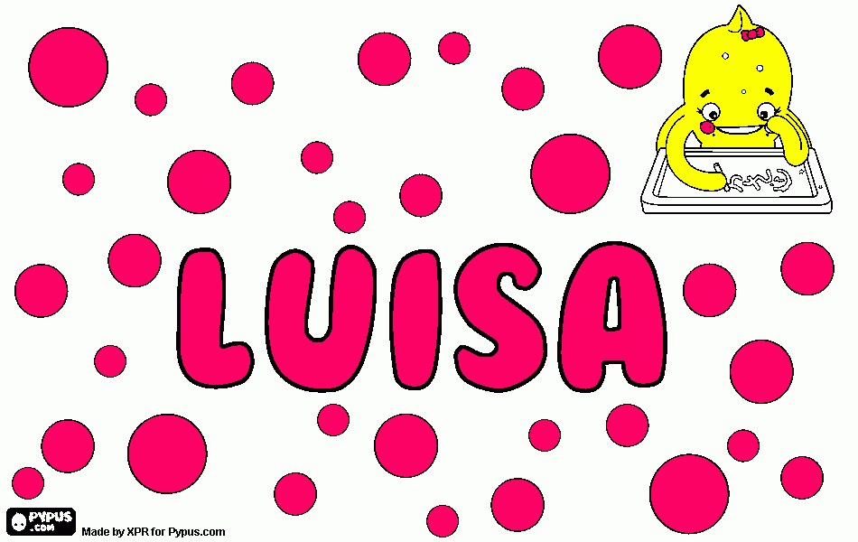 Desenho Do Nome Luisa para colorir e imprimir