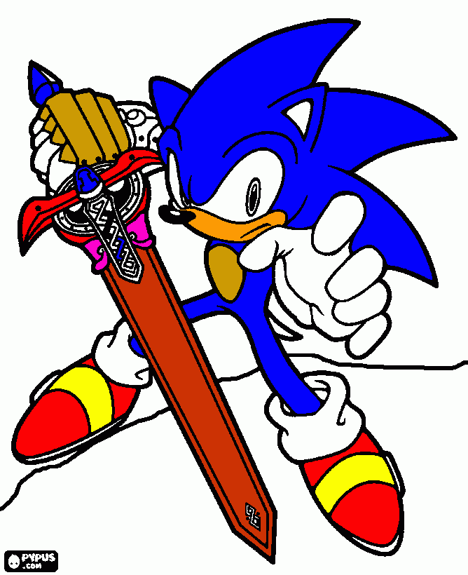 Desenho do Sonic - Miguel para colorir e imprimir