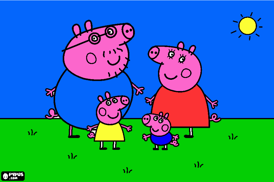 desenho q a nena pintou da peppa para colorir e imprimir