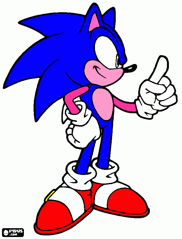 desenho sonic azul para colorir e imprimir