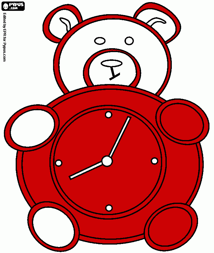 despertador  para colorir e imprimir