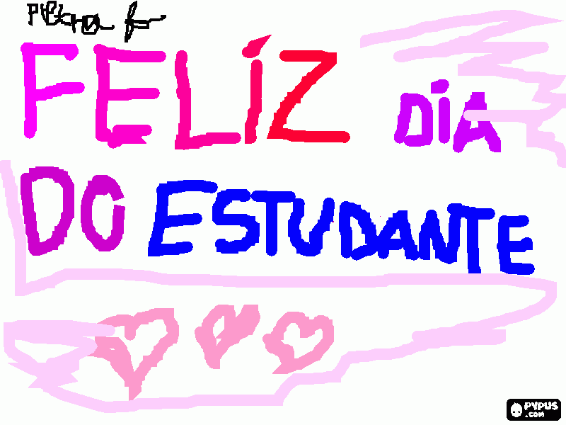 dia do estudante para colorir e imprimir