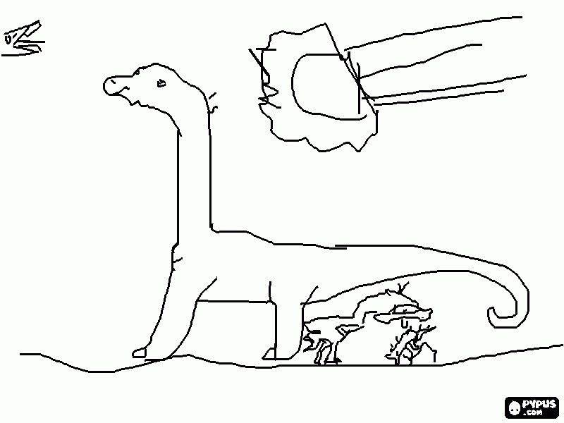 Desenho e Imagem Dinossauro Cometa para Colorir e Imprimir Grátis