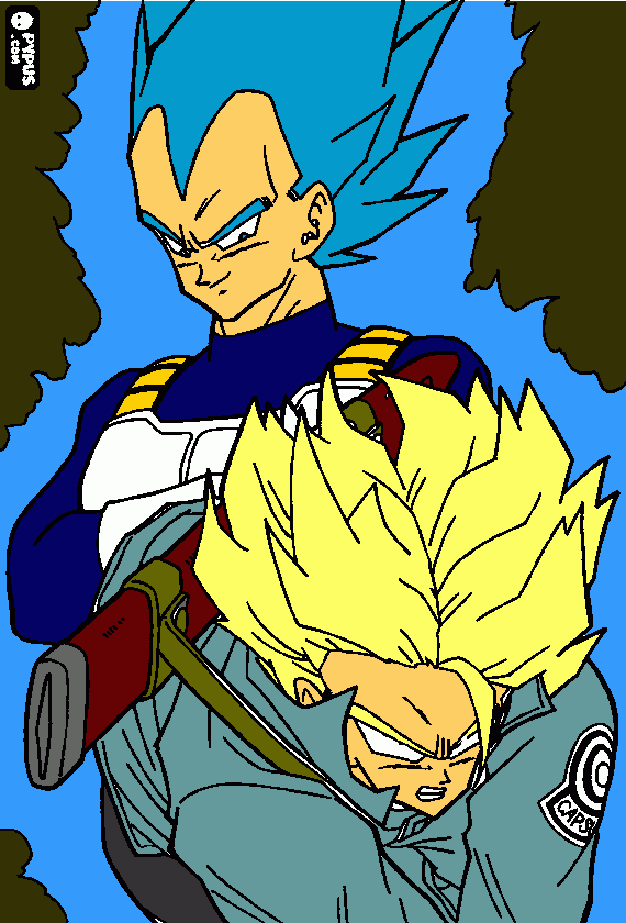 Dragon Ball Super nos anos 90 para colorir e imprimir