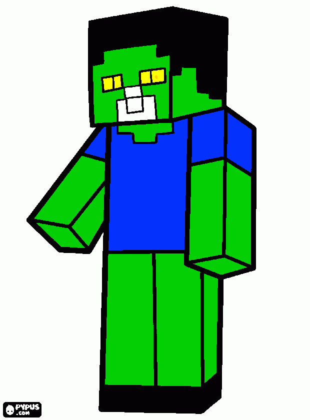 e o steve do minecraft para colorir e imprimir