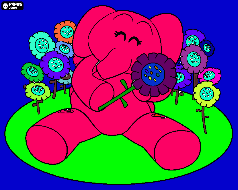 e um elefante que davi gosta  muito fgh~~  para colorir e imprimir