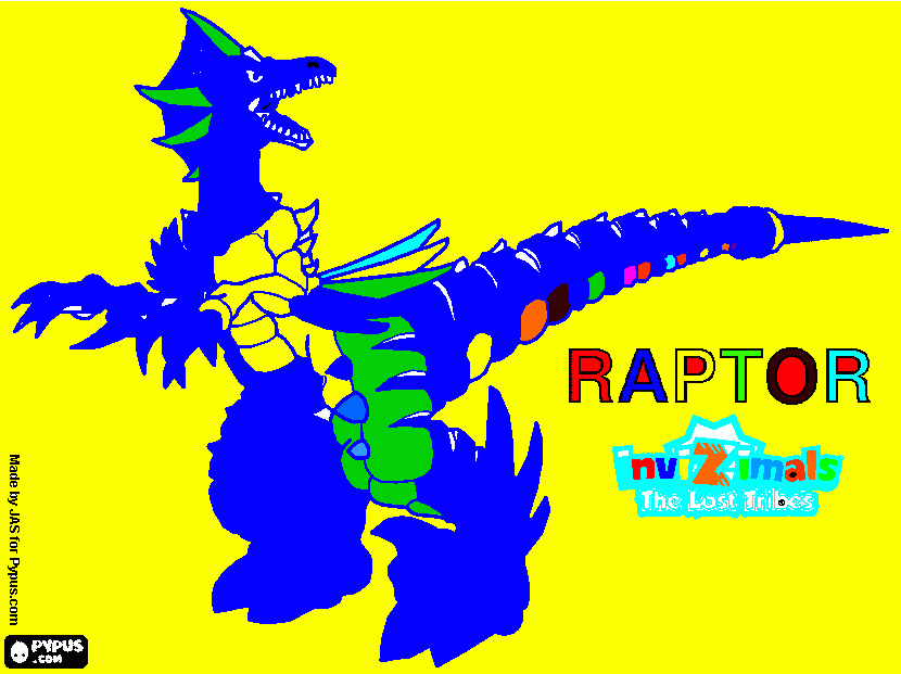 ele é um raptor muito inteligente muito atento tem garras afiadas muito esperto e muito rápido. para colorir e imprimir