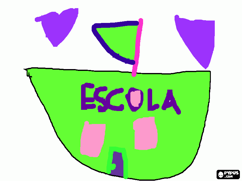 escola barco para colorir e imprimir